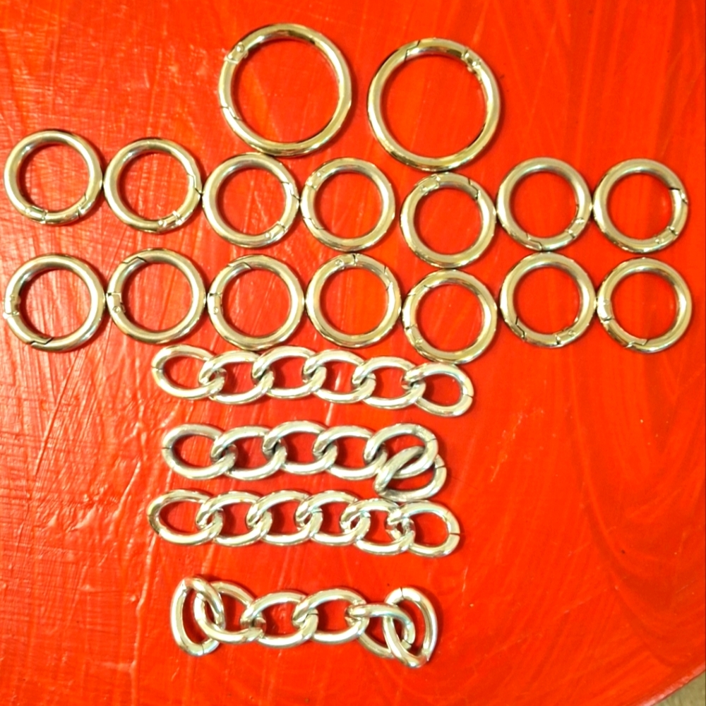 🎉BOGO🎉 20x Bundle Miche Silver Interchangeable Round Carabiners Large Small